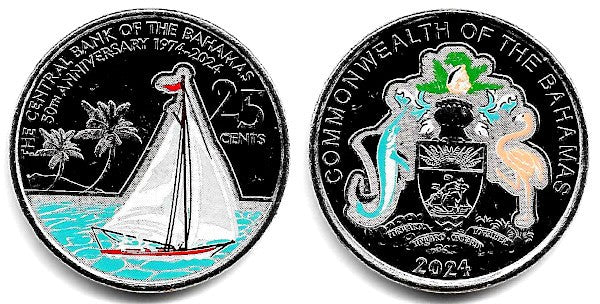 Bahamas. 2004. 25 Cents (SC)