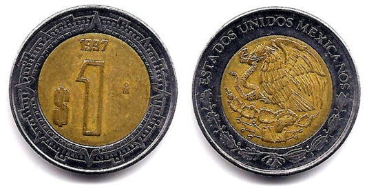 (603) Estados Unidos Mexicanos. 1997. 1 Peso (MBC)
