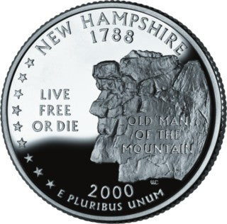 (308) Estados Unidos de América. 2000(D). Quarter Dollar (SC) New Hampshire