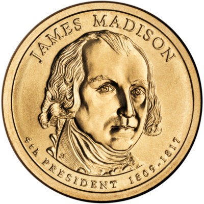 (404) Estados Unidos de América. 2007(P). 1 Dollar (SC) James Madison