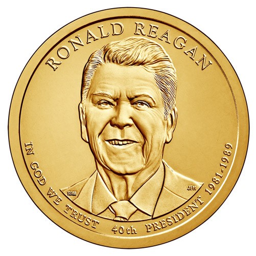 Estados Unidos de América. 2016(D). 1 Dollar (SC) Ronald Reagan
