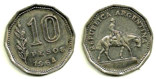 (60) Argentina. 1964. 10 Pesos (BC)