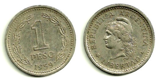 (57) Argentina. 1959. 1 Peso (MBC)