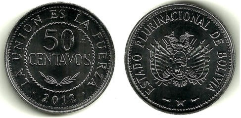 Bolivia. 2012. 50 Centavos (SC)