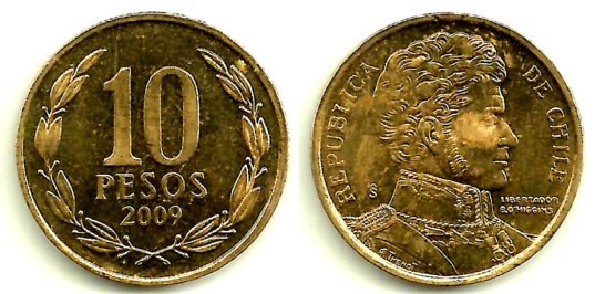 (228.2) Chile. 2009. 10 Pesos (EBC)