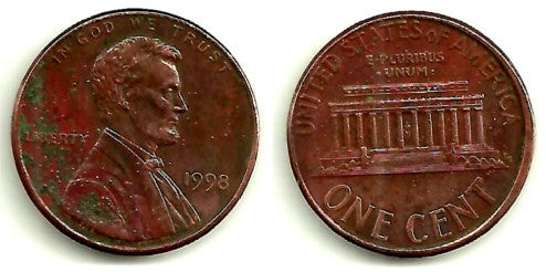 (201) Estados Unidos de América. 1998. 1 Cent (BC)