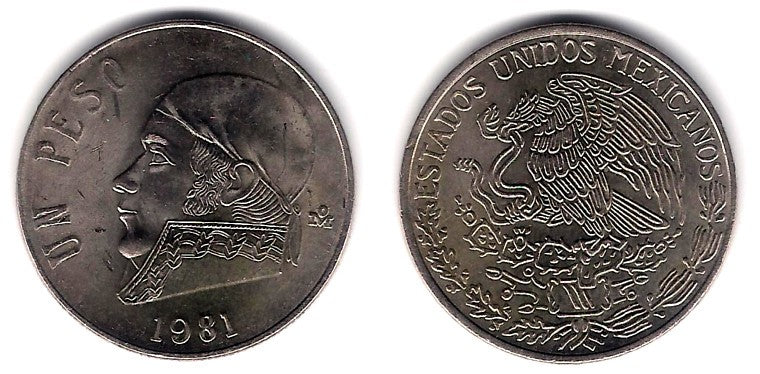 (460) Estados Unidos Mexicanos. 1981. 1 Peso (MBC)