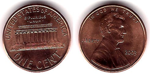 (201) Estados Unidos de América. 2003. 1 Cent (EBC)