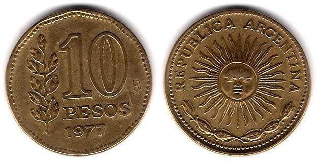 (72) Argentina. 1977. 10 Pesos (MBC)