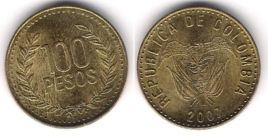 (285.2) Colombia. 2007. 100 Pesos (MBC)