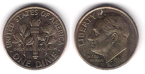(195a) Estados Unidos de América. 2001(D). 1 Dime (MBC)