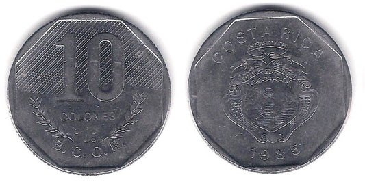 (215.2) Costa Rica. 1985. 10 Colones (MBC)