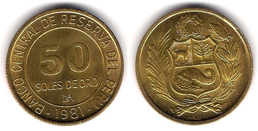 (273) Perú. 1981. 50 Soles de Oro (EBC)