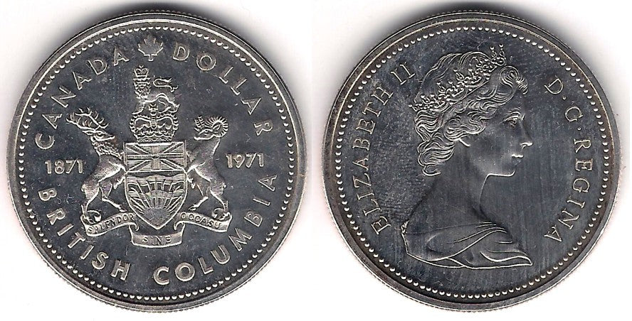(80) Canadá. 1971. 1 Dollar (SC-) (Plata)
