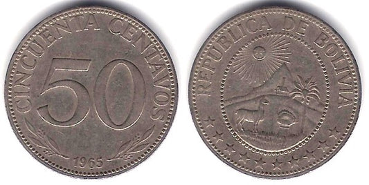 (190) Bolivia. 1965. 50 Centavos (MBC)