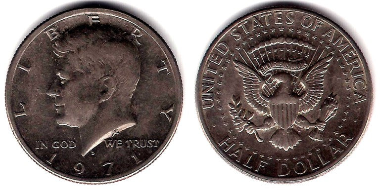 (202b) Estados Unidos de América. 1971(D). Half Dollar (MBC)