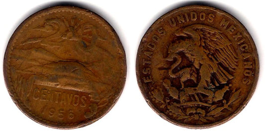 (440) Estados Unidos Mexicanos. 1956. 20 Centavos (MBC-)