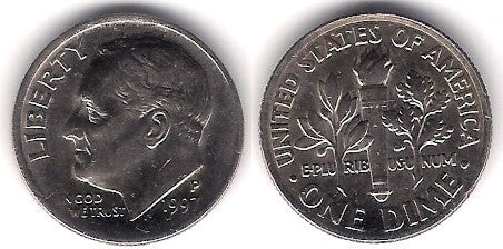 (195a) Estados Unidos de América. 1997(P). 1 Dime (MBC)