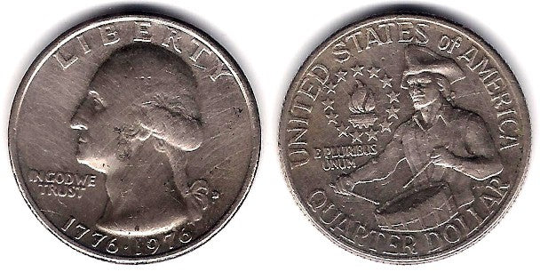 (204) Estados Unidos de América. 1976. Quarter Dollar (MBC)
