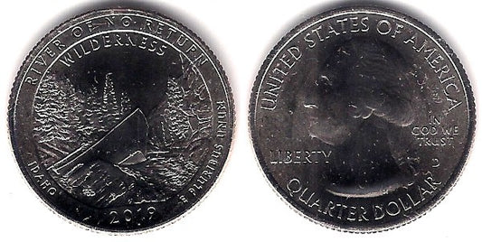 Estados Unidos de América. 2019(D). Quarter Dollar (SC) River of No Return