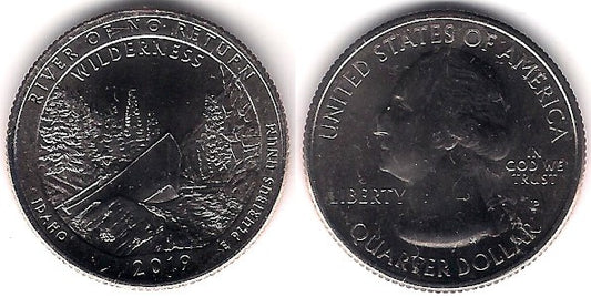 Estados Unidos de América. 2019(P). Quarter Dollar (SC) River of No Return