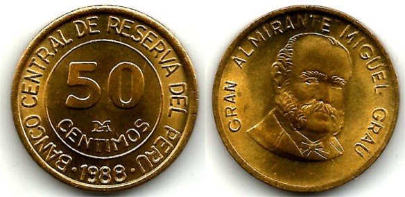 (298) Perú. 1988. 50 Céntimos (SC)