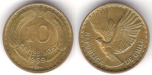 (191) Chile. 1969. 10 Centesimos (SC)