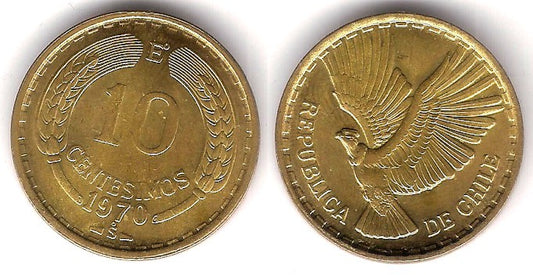 (191) Chile. 1970. 10 Centesimos (SC)