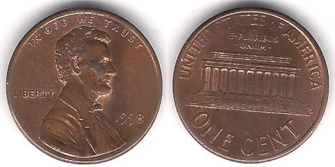 (201) Estados Unidos de América. 1998. 1 Cent (MBC)