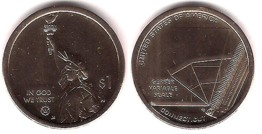Estados Unidos de América. 2020(D). 1 Dollar (SC) Gerber Variable Scale