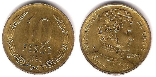 (228.2) Chile. 1998. 10 Pesos (MBC+)