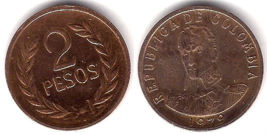 (263) Colombia. 1979. 2 Pesos (MBC)