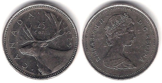 (74) Canadá. 1989. 25 Cents (MBC-)
