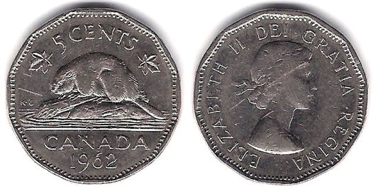 (50a) Canadá. 1962. 5 Cents (MBC)