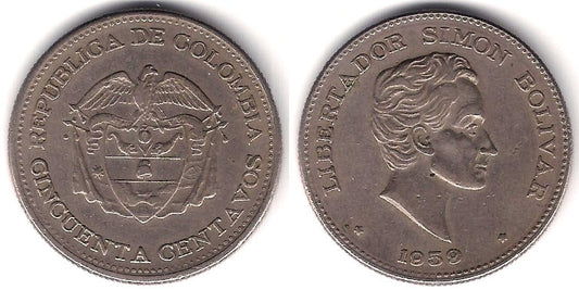(217) Colombia. 1959. 50 Centavos (MBC)