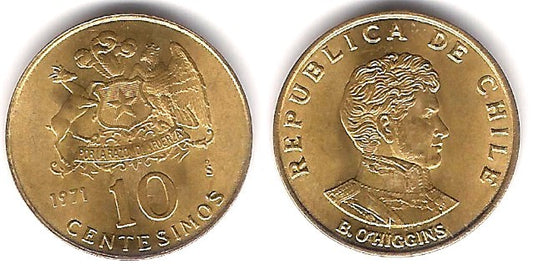(194) Chile. 1971. 10 Centesimos (SC)