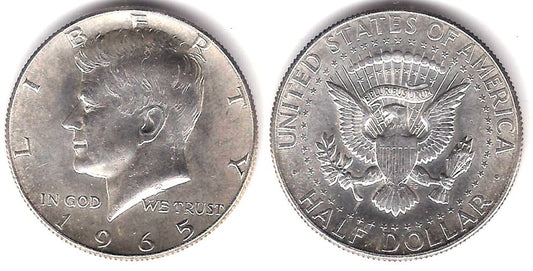 (202a) Estados Unidos de América. 1965. Half Dollar (SC) (Plata)