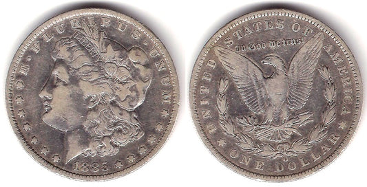 (110) Estados Unidos de América. 1885. 1 Dollar (MBC-) (Plata)