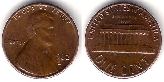 (201) Estados Unidos de América. 1982(D). 1 Cent (MBC)