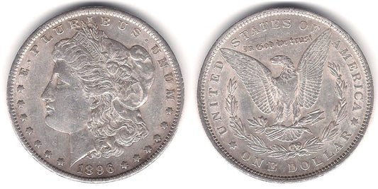 (110) Estados Unidos de América. 1896. 1 Dollar (EBC-) (Plata)