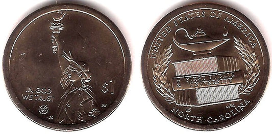 Estados Unidos de América. 2021(P). 1 Dollar (SC) North Carolina