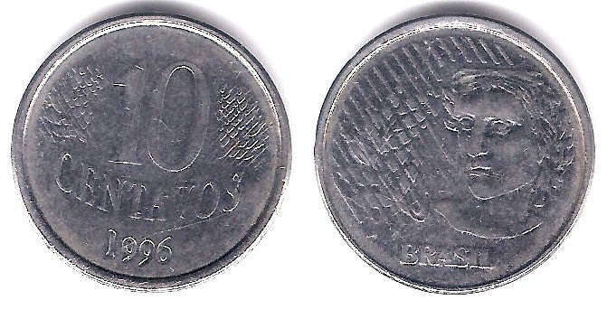 (633) Brasil. 1996. 10 Centavos (MBC)