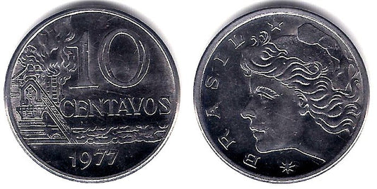 (578.1a) Brasil. 1977. 10 Centavos (EBC+)