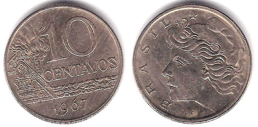 (578.1a) Brasil. 1967. 10 Centavos (MBC)