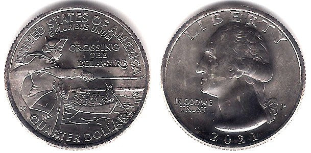 Estados Unidos de América. 2021(P). Quarter Dollar (SC) Crossing The Delaware