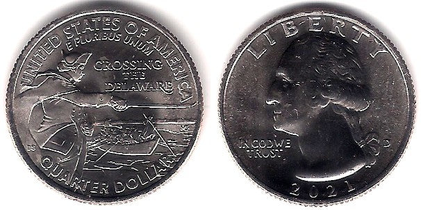 Estados Unidos de América. 2021(D). Quarter Dollar (SC) Crossing The Delaware