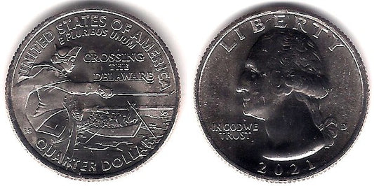 Estados Unidos de América. 2021(D). Quarter Dollar (SC) Crossing The Delaware