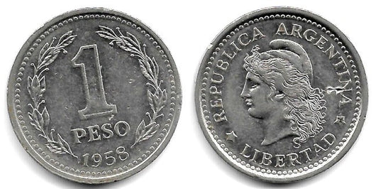 (57) Argentina. 1958. 1 Peso (BC)