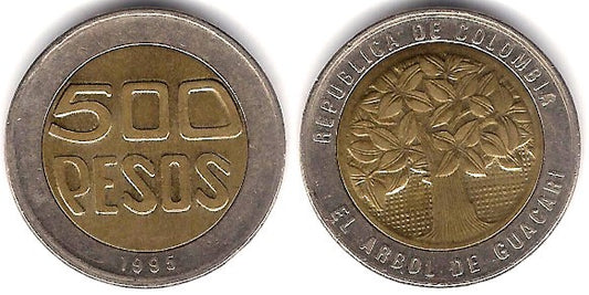 (286) Colombia. 1995. 500 Pesos (MBC)