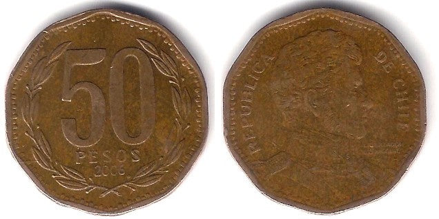 (219.2) Chile. 2006. 50 Pesos (MBC)
